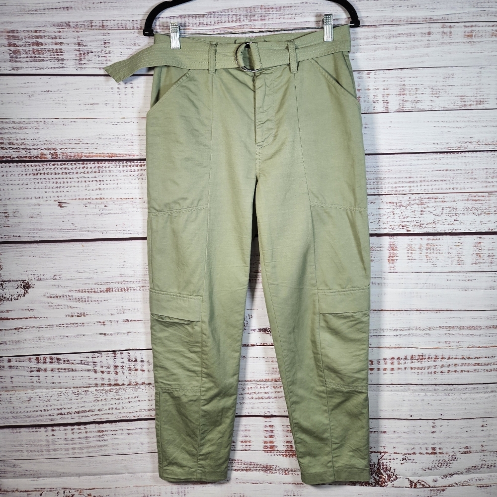 J Brand Athena green belted utility pants - Picture 3 of 16